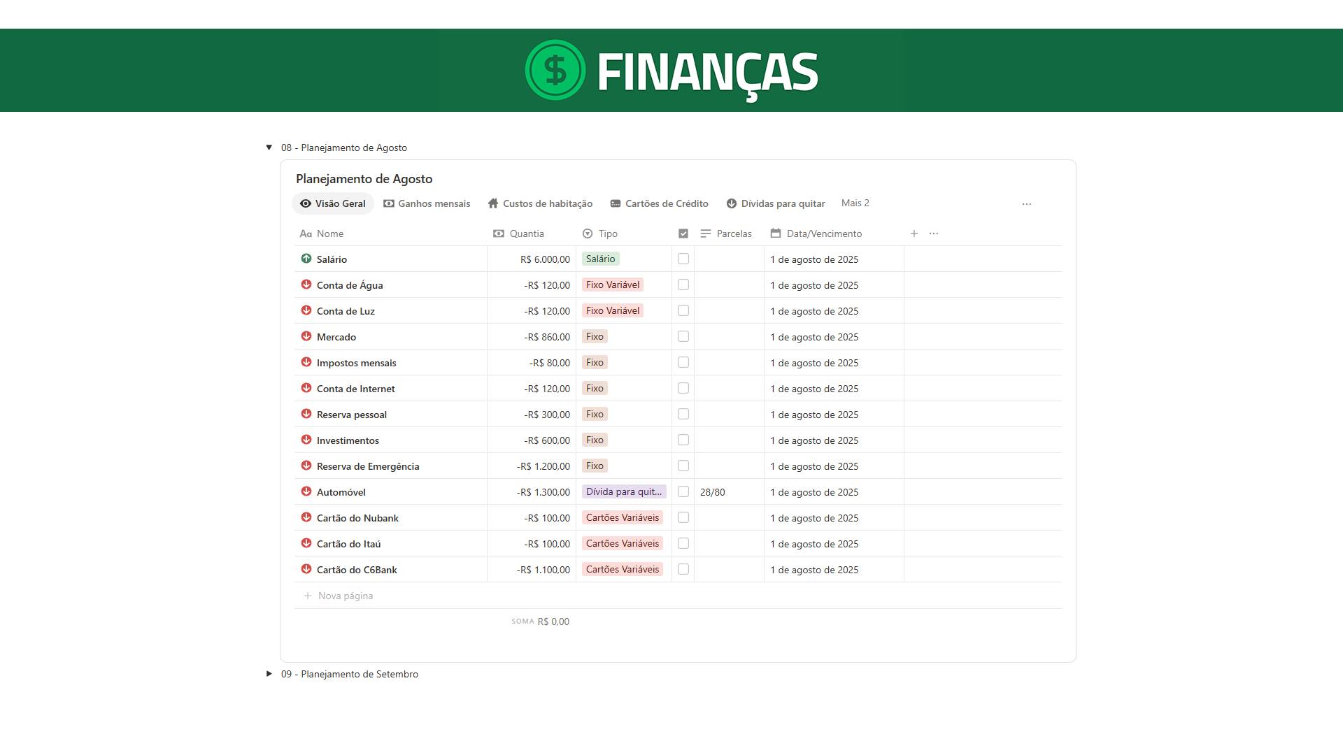 Planejamento Financeiro